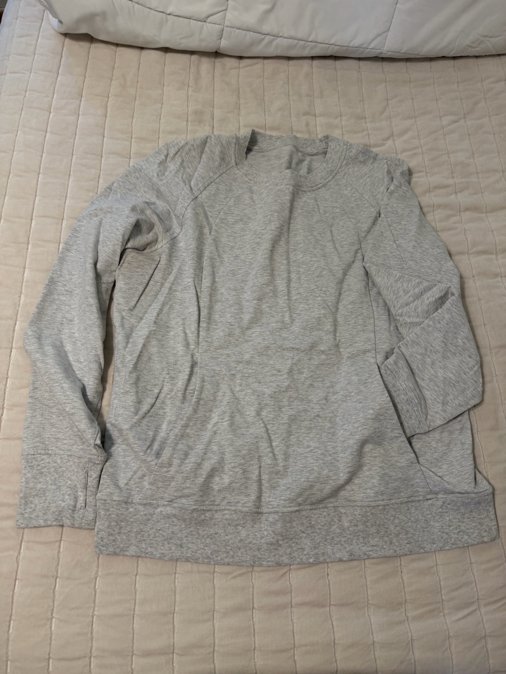 lululemon athletica Light Gray Crewneck Sweatshirt